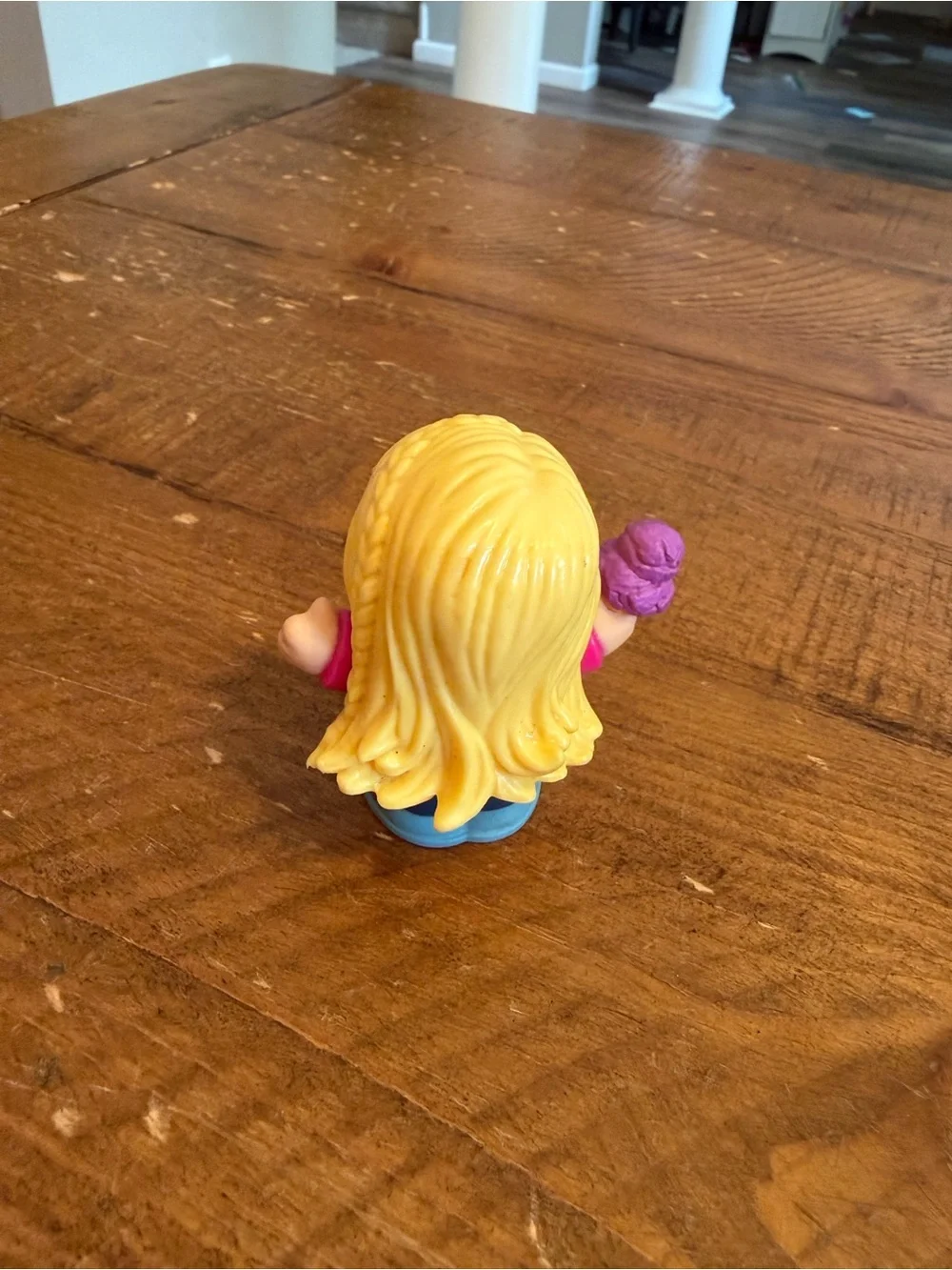 Fisher Price Little People Barbie with ice cream cone as is